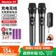 紐曼MC108可充電鋰電池?zé)o線麥克風(fēng)家庭KTV唱歌主持演講K歌會(huì)議音箱音響功放調(diào)頻萬能話筒雙麥
