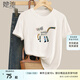 她池刺繡T恤2025夏裝新款女裝短袖圓領(lǐng)時(shí)尚短款寬松款上衣