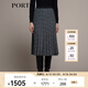 PORTS 寶姿秋冬新品女裝中長(zhǎng)百褶裙半裙LM9S056NFQ067 黑色格子 L (8)