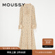 moussy 女裝新款優(yōu)雅淑女風(fēng)抽褶系帶刺繡連衣裙010FAW30-7330 071淺米色 M 00002