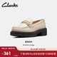 Clarks其樂Orianna Edge女鞋春夏奶油鞋JK學(xué)院風(fēng)厚底樂福鞋豆豆鞋單鞋 乳白色 261703614 39