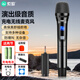 索愛（soaiy）萬能話筒防嘯叫無線充電麥克風(fēng)K歌舞臺卡包功放音響專用家庭演講會議主持 SA-WD2（B）單麥黑