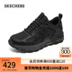 斯凱奇（Skechers）男鞋城市戶外越野耐磨黑色運動鞋休閑鞋 黑色/炭灰色/BKCC 43