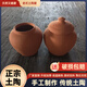 滿弓陶罐容器陶土罐紅陶土無孔老式罐子不可裝水定制 口徑10高度15一個 土紅色無孔
