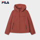 FILA 斐樂(lè )官方女士梭織外套2025秋新款休閑簡(jiǎn)約時(shí)尚寬松連帽上衣 深瑞酒紅-WI M 165/84A/M