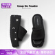 COUP DE FOUDRE2025夏季新款CDF女鞋休閑簡(jiǎn)約沙灘拖鞋厚底百搭水鉆外穿露趾拖鞋 黑色 38