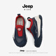 JEEP KIDS2025新款夏季單網(wǎng)運(yùn)動(dòng)鞋男女童軟底透氣輕便一腳蹬戶外運(yùn)動(dòng)鞋 深藍(lán)紅 36