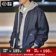 馬登工裝 美式復(fù)古休閑牛仔外套cityboy翻領(lǐng)男士教練夾克潮流痞帥秋季 深藍(lán)色 (寬松偏大) L