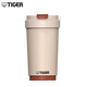 虎牌（TIGER）香港直郵智能顯溫陶瓷內膽復古咖啡杯便攜辦公室高顏值車(chē)載水杯子 米白色 430ml