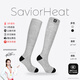 SAVIOR HEAT【3C認(rèn)證】心之禮電加熱滑雪襪子防寒防凍長筒男女厚保暖襪發(fā)熱襪 灰色 S（34-38鞋碼）