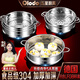 歐樂(lè )多（Olodo）食品級304不銹鋼蒸屜家用蒸籠蒸鍋蒸格篦子蒸盤(pán)蒸饅頭神器大蒸架 304加厚雙耳蒸籠【內徑32cm】