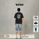 EVISU福神2025年夏季新品男士達摩印花短袖T恤2ESHTM5TS7066RXCT 黑色 2XL 【超寬松可選小1-2個尺碼】