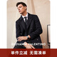 卓凡尼·華倫天奴（GIOVANNI VALENTINO）羊毛中長(zhǎng)款毛呢大衣外套男商務(wù)休閑風(fēng)衣西裝領(lǐng)修身上衣 藏青 M 