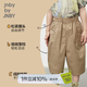jnby by JNBY江南布衣童裝棉府綢落襠中褲休閑寬松舒適夏男女童兒童1O5E10580 272/駝杏色 120 cm