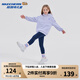 Skechers斯凱奇童裝女童緊身長(zhǎng)褲兒童秋冬加絨戶外運(yùn)動(dòng)休閑褲L424G028 藏青色/002Z 130 cm