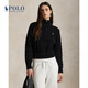 Polo Ralph Lauren 拉夫勞倫【七夕禮物】女裝 25年早秋絞花編結棉質(zhì)針織衫RL26887 001-黑色 M