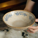 悠瓷（youcci）小青花荷葉碗7.5英寸斗笠面碗窯變陶瓷碗輕食沙拉碗餐廳復古菜碗 7.5英寸不規(guī)則荷葉碗-小青花