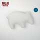 無(wú)印良品（MUJI）【涼柔系列】動(dòng)物靠墊 抱枕 靠枕 涼感 床上腰枕 貘 灰色