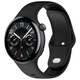 UNIKING適用于vivo watch 5表帶硅膠iqoo WATCH 5腕帶液態(tài)硅膠反扣手表帶智能手表配件男女通用 黑色表帶 適用：vivo WATCH 5
