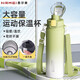 恩爾美（nRMEi）兒童保溫水杯子青少年學(xué)生上學(xué)專(zhuān)用男女孩便攜24新款陶瓷內膽初中 【抑菌316/吸管/背帶】綠600ml