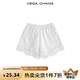 VEGA CHANG蕾絲花邊高腰平腿褲2025年新款舒適提臀防走光女安全褲打底褲* 白色