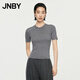 江南布衣（JNBY）秋冬新品針織衫T恤女正肩修身羊毛套頭優(yōu)雅5O7313340 072/中雜灰 M