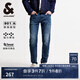 杰克·瓊斯（JACK&JONES）男裝夏季YKK拉鏈logo皮標水洗貓須日常修身牛仔褲男褲225132080 A14深牛仔藍 常規(guī) 32 175 W32/L32