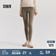 森馬（Semir）休閑褲女修身磨毛輕暖小腳褲2024秋冬新款顯腿長(zhǎng)九分鯊魚(yú)褲瑜伽褲 深卡其50790 165/70A/L