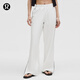 lululemon丨Court Rival 女士闊腿運動(dòng)褲 *內襯款 速干 LW5HIEA 白/恣意藍 XS