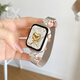 適用S11蘋(píng)果iwatchs9表帶s10金屬apple watch S8/7/6代女款磁吸 四葉草金屬磁吸星光色 適用s10/s11通用 42mm