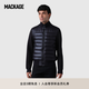 MACKAGE【七夕】MACKAGE男士 COLLIN拼接立領(lǐng)時(shí)尚休閑經(jīng)典絎縫羽絨夾克 黑色 XL