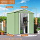 CLCEY戶(hù)外儲物工具房庭院花園雜物房室外組裝簡(jiǎn)易房可移動(dòng)收納間組合屋 綠色尖頂B款