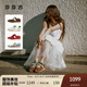 莎莎蘇[明星同款]2025夏新款厚底增高德訓(xùn)鞋復(fù)古阿甘鞋運動休閑鞋 深棕色牛剖層皮革 36