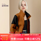迪菲麗格休閑洋氣短外套春季2024新款女裝立領(lǐng)拼接撞色工裝風(fēng)上衣 圖片色 L
