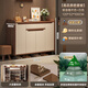 半隅雅居鞋柜門(mén)口入戶(hù)柜新款2025爆款家用新中式收納柜一體靠墻玄關(guān)柜鞋架 【加厚密度板】郁金檀木色120*100 組裝（贈送安裝工具）