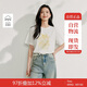 茵曼（INMAN）活力2025夏季潮流印花短袖t恤女士全棉打底衫上衣 象牙白  M 