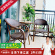 紫葉（ziye） 戶外桌椅 藤椅組合 陽(yáng)臺(tái)桌椅三件套 休閑庭院小茶幾室外藤編餐桌 2【標(biāo)準(zhǔn)藤椅】+1【D70圓桌】