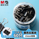 【10盒量販裝】晨光（M&G）文具6#15mm 60只/罐 黑色長(cháng)尾夾 金屬票據夾 辦公用品 10盒裝ABS916NG