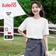 班尼路短袖t恤女裝純棉寬松小個(gè)子女生上衣服夏季2026新款百搭純色半袖 白-純色 【100%棉】 XL