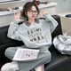 女童衛(wèi)衣秋裝套裝2025新款洋氣大童女孩衣服春秋季休閑上衣牛仔褲 藍(lán)色衛(wèi)衣 【單件】 150