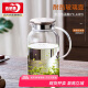 青蘋果耐熱玻璃冷水壺 可加熱圍爐煮茶壺涼水壺 茶水分離泡茶壺1.95升