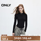 ONLY春夏時尚修身顯瘦正肩長袖半高領(lǐng)T恤女|124302021 H1Z 黑色 L (170) 88A