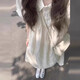 FSHE小個子娃娃領(lǐng)白色連衣裙子女裝夏季2025新款氣質(zhì)長裙今年流行 連衣裙 S 40/45kg