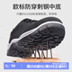 強人安全鞋男 FZC-203 鋼頭鋼底防砸防穿刺功能勞保鞋透氣飛織日常工作男鞋 黑色 43碼