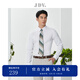 杰帝梵（J.D.V）男裝春秋新品白色經(jīng)典紐扣領(lǐng)時(shí)尚百搭通勤舒適長(zhǎng)袖正裝襯衫 白色 XL 180/100A