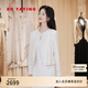EP雅瑩女裝2025早秋新款 圓領(lǐng)盤(pán)扣波紋肌理優(yōu)雅斜襟短外套1115A 米色 S