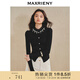 MAXRIENY宮廷復(fù)古感套頭針織毛衫修身顯瘦上衣女 黑色 L 03/38