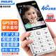 飛利浦（PHILIPS）E6808  學(xué)生手機(jī) 初中生高中生戒網(wǎng)無(wú)游戲4G全網(wǎng)通GPS精準(zhǔn)定位視頻通話超長(zhǎng)待機(jī)老年人手機(jī) 珍珠白