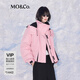 MO&Co.羽絨服冬季【防風+防水透濕】工裝功能外殼+羽絨內膽兩件套 藕粉色 S 160