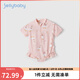 JELLYBABY女童泳衣洋氣夏季2中小童防曬沙灘服夏裝游泳衣1-3歲寶寶連體泳裝 粉色 [防曬涼感]（送同顏色泳帽） 100